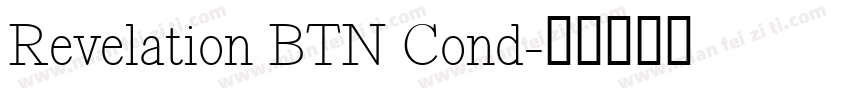Revelation BTN Cond字体转换
